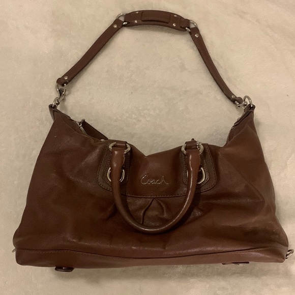 Coach Genuine Brown Leather Handbag - Picture 8 of 12